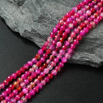 Natural Striped Agate/Banded Agate Beads Strands G-G545-04H-1