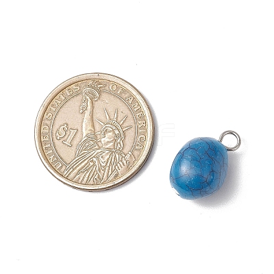Crackle Opaque Acrylic Beads PALLOY-JF03800-02-1