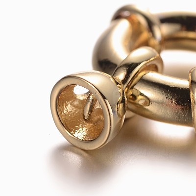 Brass Spring Ring Clasps LS-KK-O091-01G-NR-1