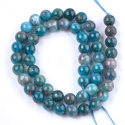 Natural Apatite Beads Strands G-F591-01-1