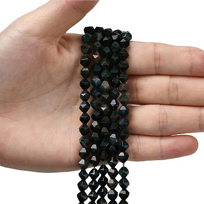 Natural Bloodstone/Heliotrope Beads Strands G-Z119-A16-01-1