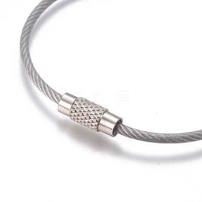 Stainless Steel Wire Keychain Clasps STAS-WH0014-42A-1
