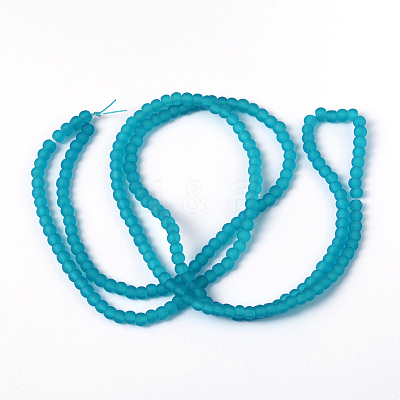 Baking Paint Transparent Glass Bead Strands X-GLAA-S031-4mm-37-1