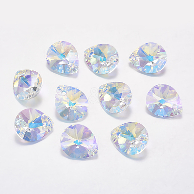 Faceted K9 Glass Rhinestone Charms RGLA-F053-E-001AB-1