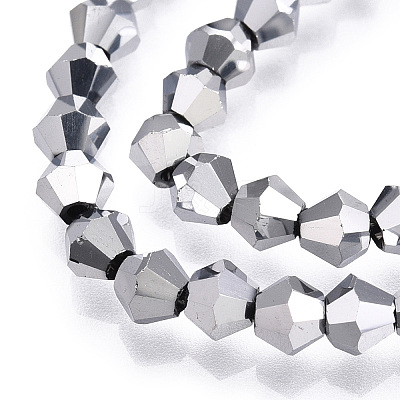 Electroplate Glass Bead Strands LS-EGLA-R094-4mm-15-1