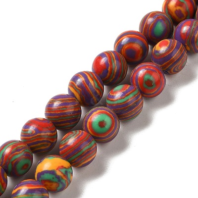 Synthetic Malachite Dyed Beads Strands G-P507-02A-03-1