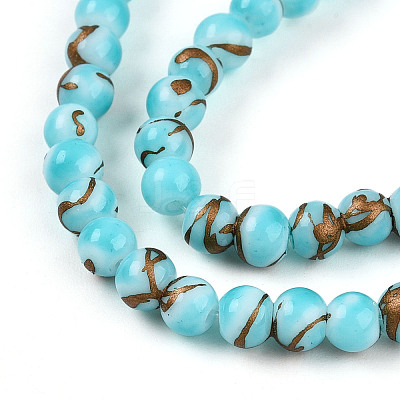 Baking Paint Glass Beads Strands DGLA-N010-4mm-03-1