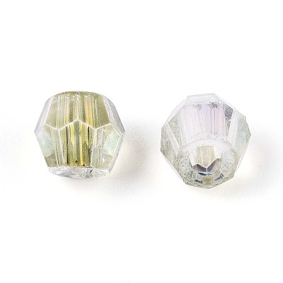 Transparent Spray Painted Glass Beads EGLA-N018-4mm-03-1