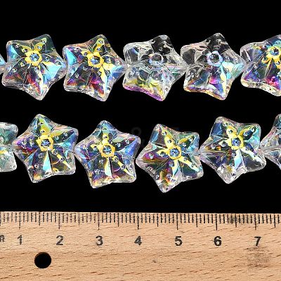 Electroplate Baking Paint Glass Beads Strands X1-EGLA-K061-12A-AB01-1