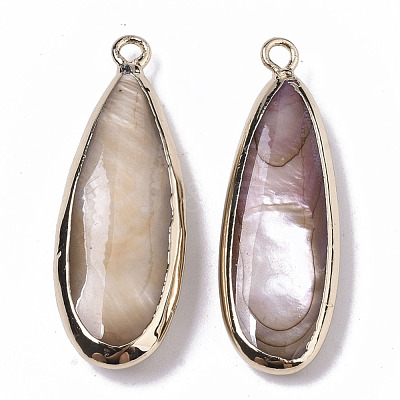 Natural Freshwater Shell Pendants SHEL-R047-03D-1