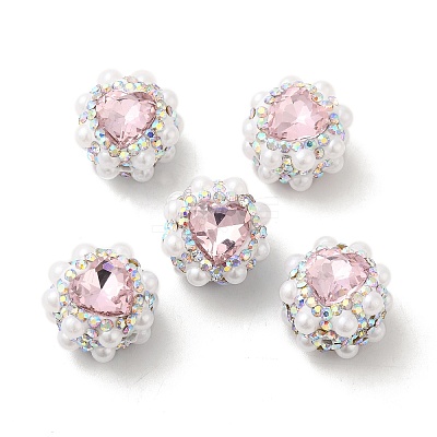 Polymer Clay Rhinestone Beads RGLA-D050-04B-1
