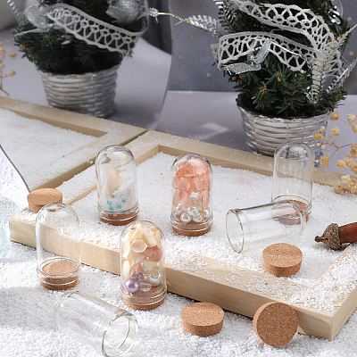 16Pcs Glass Dome Cloche Cover AJEW-SC0001-55B-1