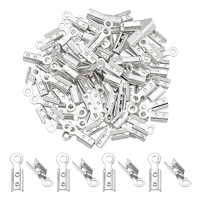 200Pcs Brass Cord Ends KK-PH0012-89S-1