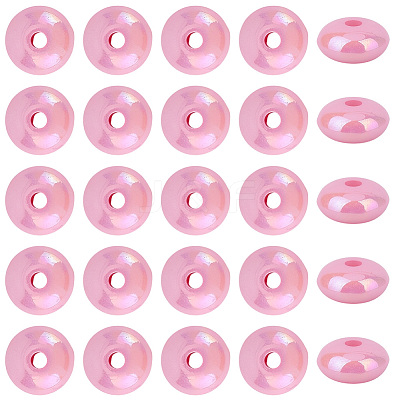 500Pcs UV Plating Opaque Acrylic Beads MACR-PA0001-47A-1