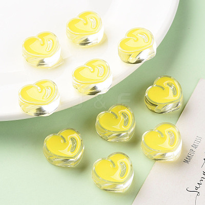 Transparent Enamel Acrylic Beads TACR-S155-004H-1