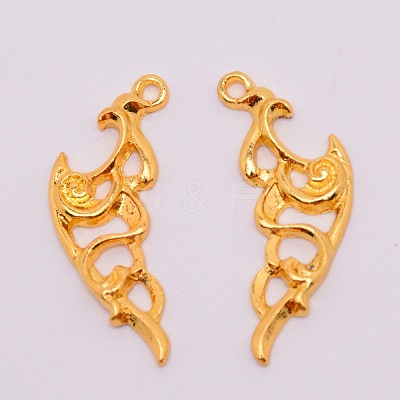 Alloy Open Back Bezel Pendants PALLOY-WH0076-36G-RS-1