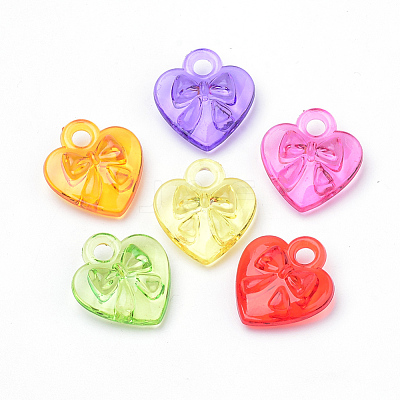 Transparent Acrylic Charms X-TACR-S144-57-1