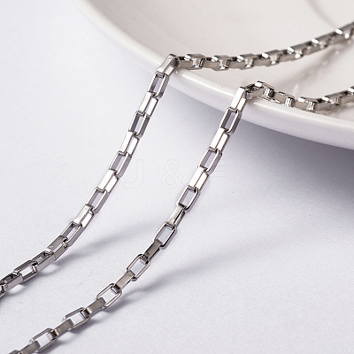 Tarnish Resistant 304 Stainless Steel Box Chains CHS-L014-09P-1