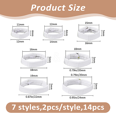 14Pcs 7 Styles Cowhide Leather Watch Strap Ring FIND-FH0017-42D-1