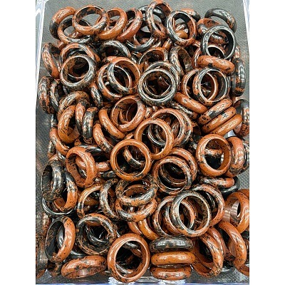 Natural Mahogany Obsidian Finger Rings WG8089A-07-1