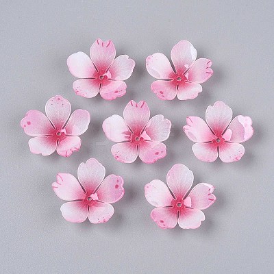 Flower Acrylic Bead Caps SACR-T017-51C-1