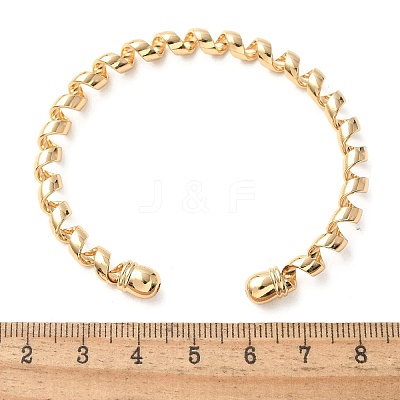 Electrophoresis Iron Cuff Bangles for Women BJEW-M057-03G-1