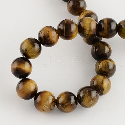 Natural Tiger Eye Round Bead Strands X-G-R200-8mm-1
