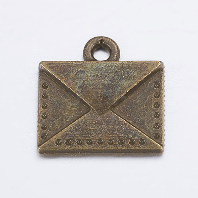 Tibetan Style Alloy Mail Charms LS-EA10712Y-AB-1