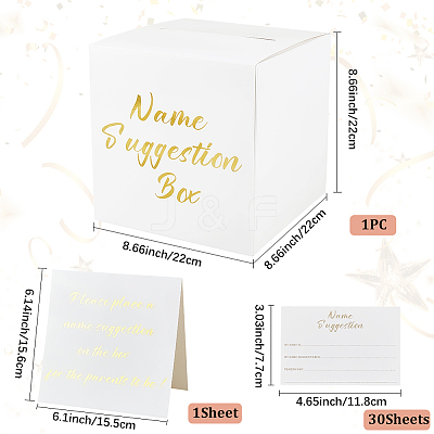 1 Set Party Paper Name Suggestion Card Boxes CBOX-SP0001-03-1