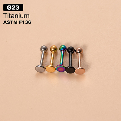G23 Titanium Round Ball Internally Threaded Labrets WGFD71D-19-1