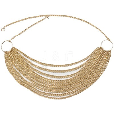 Alloy Cuban Link Chain Multi Layer Waist Chains WG8B3D2-01-1