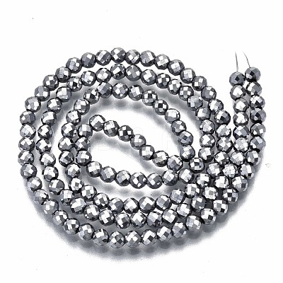 Electroplate Non-magnetic Synthetic Hematite Beads Strands G-T114-60A-P-1