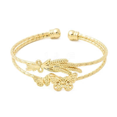 Brass Cuff Bangles BJEW-F526-07G-1