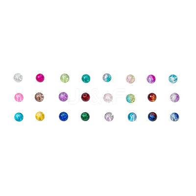 Spray Painted Crackle Glass Beads CCG-JP0001-01B-1