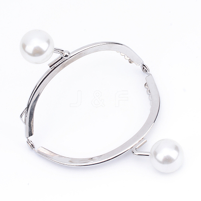 Iron Purse Frame Handle with Solid Color Acrylic Beads FIND-Q038P-D01-1