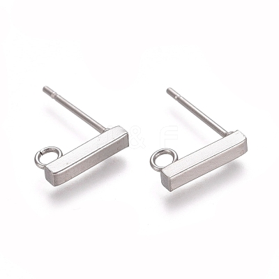 Non-Tarnish 304 Stainless Steel Stud Earring Findings STAS-E482-03B-P-1