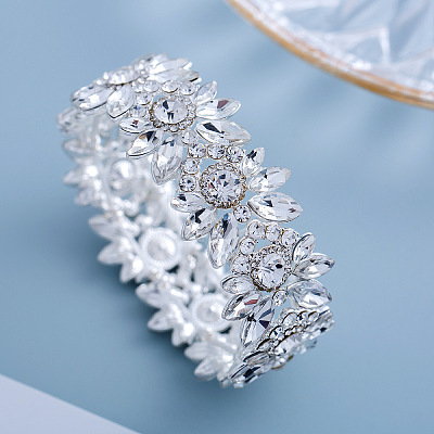 Alloy Rhinestone Bangles for Women FS-WG52675-03-1