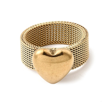 304 Stainless Steel Finger Rings for Women RJEW-K258-11G-1