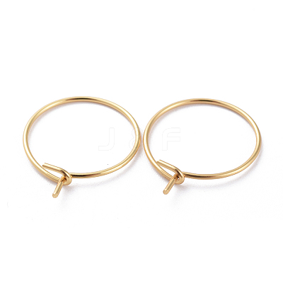 316 Surgical Stainless Steel Hoop Earring Findings X-STAS-J025-01C-G02-1