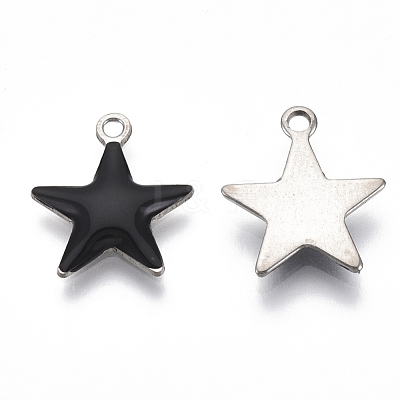 201 Stainless Steel Enamel Charms STAS-N088-14-1