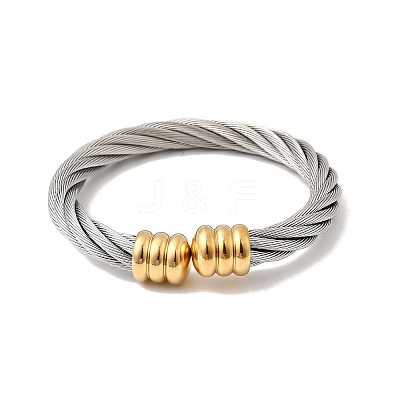 304 Stainless Steel Cuff Bangles BJEW-P310-26A-GP-1