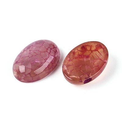 Natural Crackle Agate(Dyed & Heated) Cabochons G-N361-05A-04-1