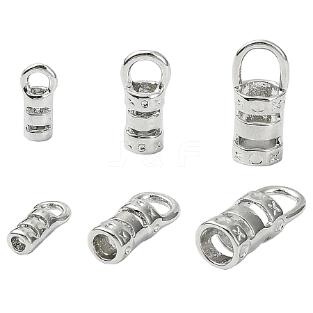 30Pcs 3 Styles Brass Cord End FIND-CJ0004-71-1