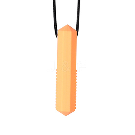 Column Food Grade Eco-Friendly Silicone Pendants PW-WGCC13E-07-1