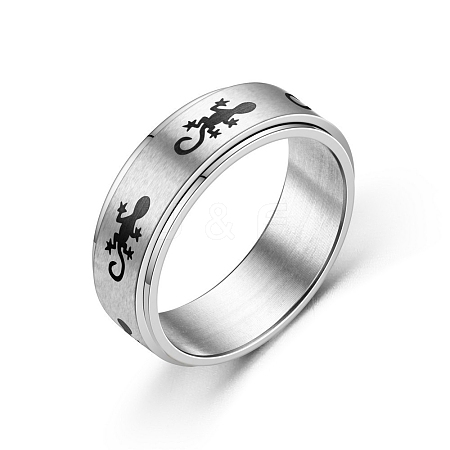 Rotating Titanium Steel Anxiety Relief Ring for Women Men PW-WG4928D-17-1