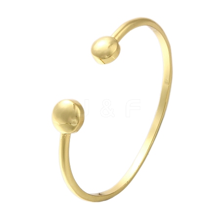 Rack Plating Brass Cuff Bangles BJEW-P336-11G-1