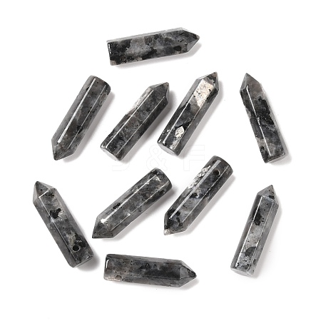 Natural Larvikite Pointed Pendants G-D460-01A-1