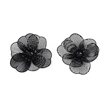 Spray Painted Iron Bead Caps IFIN-N013-05C-1