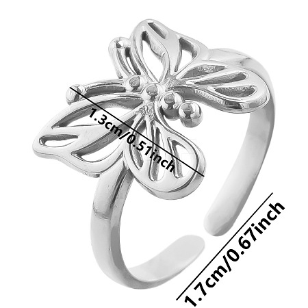 Stylish Butterfly Open Cuff Ring for Women SJ3142-1-1