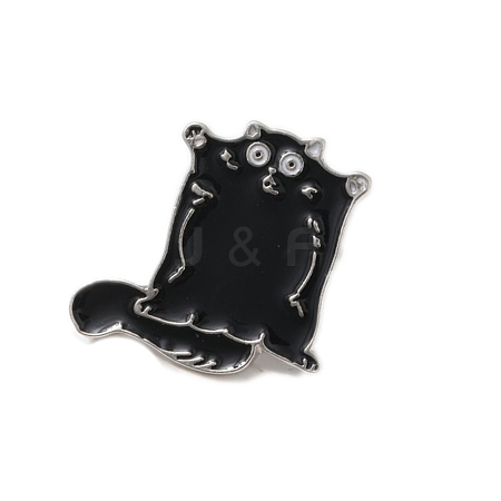 Frightened Cat Alloy Enamel Pins PW-WGFBC1D-01-1